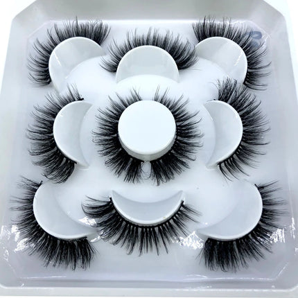 New 5 pairs 8-25mm natural 3D false eyelashes fake lashes makeup kit Mink Lashes extension mink eyelashes maquiagem