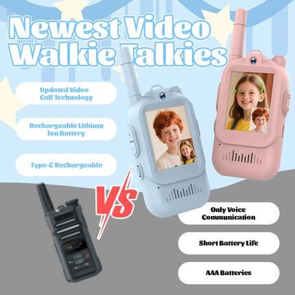 A children's video intercom with screen display and voice conversion function; rechargeable; suitable for boys and girls
