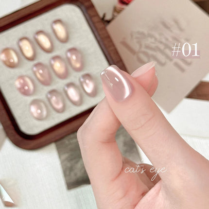 WS 10ml Light Flow Cat Magnetic Gel Nail Polish for Whitening in Autumn And Winter Semi Permanent Gel Manicure DIY Nail Art