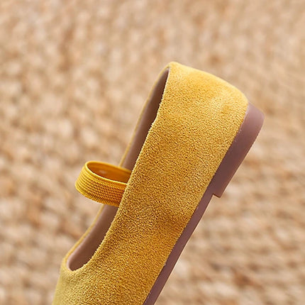New Girl Dresses Casual Shoes Simple Fashion Children Leather Shoes Solid Color Spring Autumn Kids Princess Ballet Flat Shoes