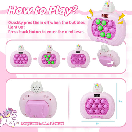 999 Level Electronic Pop Push Quick Push Game Console with LED Display Screen Suitable for Adult and Child Fidget Toy Christmas