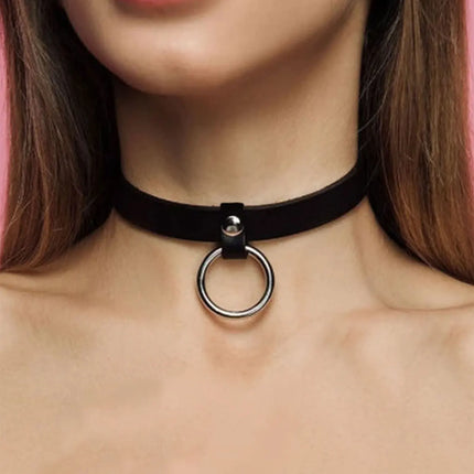 Women Sexy Leather Neck Ring Bondage Lingerie Collar Harness Erotic Leather Neck Harness Fetish Wear Female Neck Accessories
