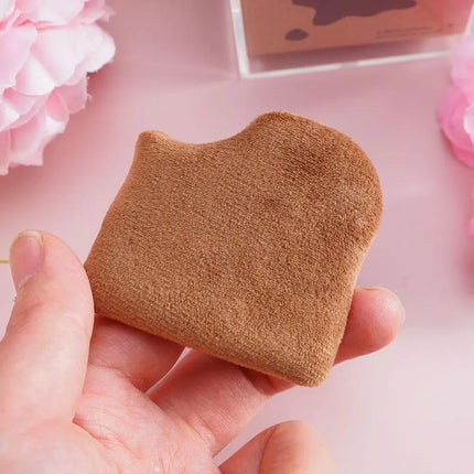 6 Pcs Chocolate Powder Puff Air Cushion Foundation Sponge  Mini Thumb Concealer Powder Puff Wet Dry Dual-use Makeup Beauty Tool
