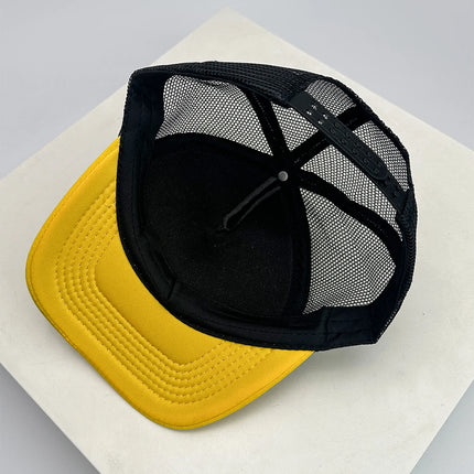 New Unisex American Style Graffiti Printed Letters Baseball Hats Sunshade Color Block Breathable Hip-hop Trucker Caps Versatile