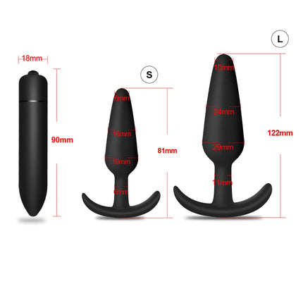 S/M/L Silicone Butt Plug Anal Plugs Prostate Massage Stimulator Anal Trainer for Couples Adult Erotic Sex Toys for Women Men Gay