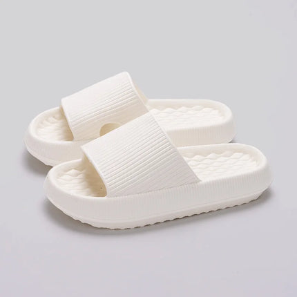 Lucyever 2026 Summer Non-slip Soft Cloud Slippers Women Comfy Eva Thick Platform Slides Woman Couple Bathroom Home Flip Flops 45