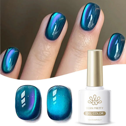 BORN PRETTY 10ml Blueberry Cat Magnetic Gel Nail Polish Summer Fruit Series Green Blue Purple Gel Nails Supplies Manicure
