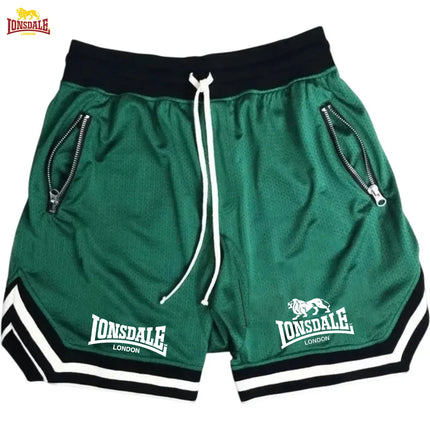 LONSDALE 2026 Novos Shorts De Basquete Esportivos Masculinos De Verão Casuais Soltos Respiráveis Em Tela Moda Hip Hop