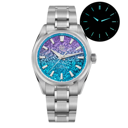 Watchdives WD0003C ice Crack Dial 38mm Men Watch VH31 Sweep Seconds Quartz Movement Sapphire Luminous 10Bar Waterproof Watches
