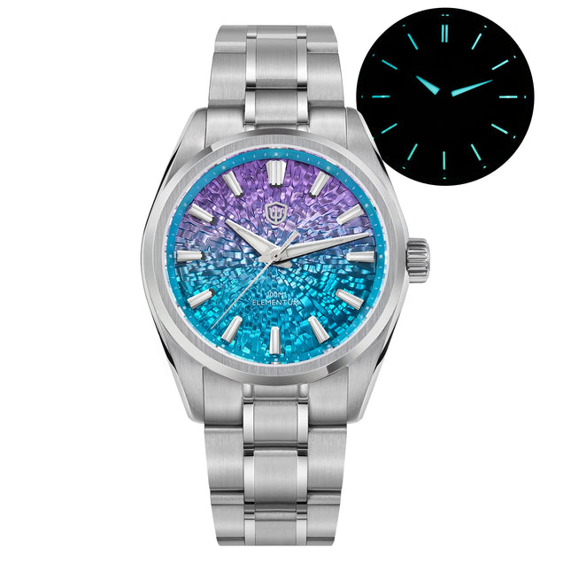 Watchdives WD0003C ice Crack Dial 38mm Men Watch VH31 Sweep Seconds Quartz Movement Sapphire Luminous 10Bar Waterproof Watches