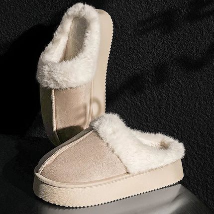 Women's Fur Snow Slippers Winter Fashion Home Plush Shoes EVA Light  Living Room Shoes Popular European And American Snow Boots