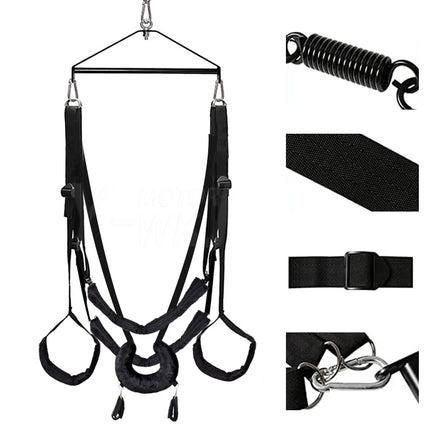 BDSM Sex Swing for Adult Toys, Upgraded Heavy Duty 360° Spinning Sex Swings with Adjustable Sex Sling for Both Ceiling & Door Mount Options, Adult Swing for Bedroom Couples Sex Toys