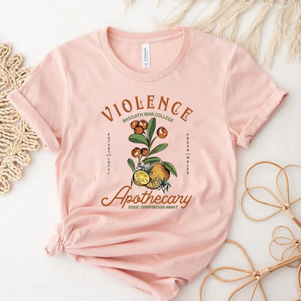 Violet Sorrengail Apothecary T-shirt Basgiath War College Shirt Fourth Wing Graphic T Shirts Bookish Tees Gift for Book Lover