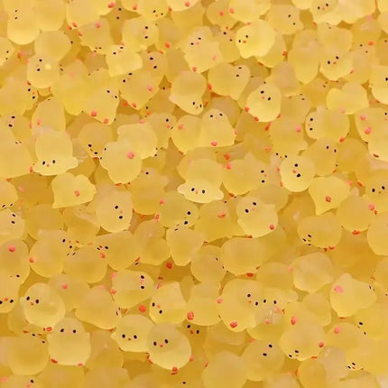 10-30PCS Mini Fluorescent Chicken, Shining Rubber Chicken in The Dark, Toy Fairy Tale Garden Accessories, Home Decoration Crafts