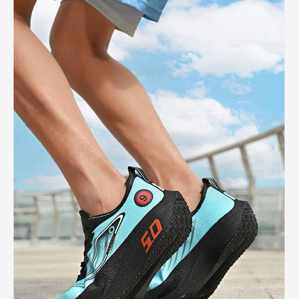 New Trendy Sports Running shoes, Comfortable and Breathable Men's and Women's Sports Casual shoes, Outdoor Large-sized Black 10
