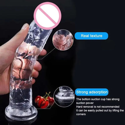 Transparent Big Dick 13 Sizes Realistic Jelly Dildo Women Gay Anal Sex Toys Soft Clitoris Vaginal Masturbators Penis Suction Cup