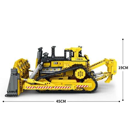 Electric Engineering Vehicle Bricks NEW Technical Remote Control D11 Bulldozer Building Blocks Mechanical Toys Gift Set for Boys