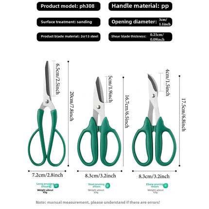 1/3PCS，Gardening Shears Flower Branch Scissors Stainless Steel Branch Scissor Flowers Shop Scissors Pruning Tool Garden Scissors