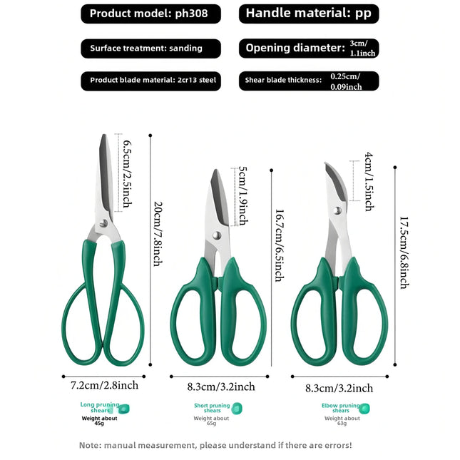 1/3PCS，Gardening Shears Flower Branch Scissors Stainless Steel Branch Scissor Flowers Shop Scissors Pruning Tool Garden Scissors