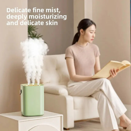 USB Connected Three Nozzle Humidifier 1.8L Large Capacity 3-Gear Adjustment Essential Oil Diffuser With LED Night Light