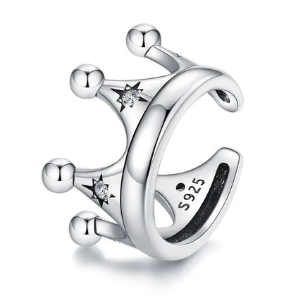 BAMOER 925 Sterling Silver Mono Clip Earrings for Girl CZ Platinum Plated Ear Cuffs Non Piercing for Women Wedding Party Jewelry