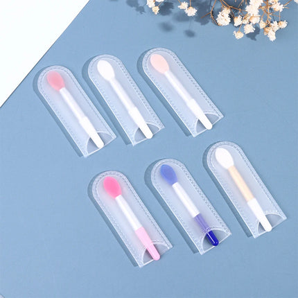 1PCS Small Makeup Brushes Lipstick Applicator Brushes With Anti-lost Cover For Lip Care Makeup Use Silicone Lip Brush