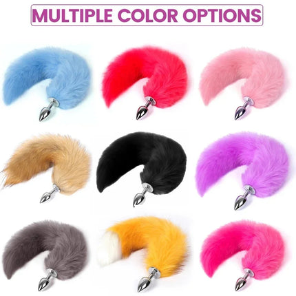 1Pc BDSM Rabbit Fox Dog Tail Anal Plug Animal Tail Butt Plug Role-playing Sex Games Sex Products Men Women Couple Adult Sex Toys