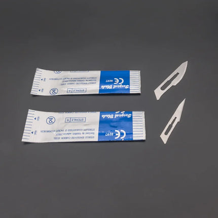 Sterile Surgical Scalpel Blades Individually Packaged, Carbon Steel 11 Extra Point & 23 Stainless Steel, Full Range of Sizes