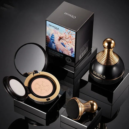 Mushroom Head Air Cushion BB Cream with Sponge Puf Brightening Moisturizing Foundation Concealer Whitening Base Makeup Cosmetics