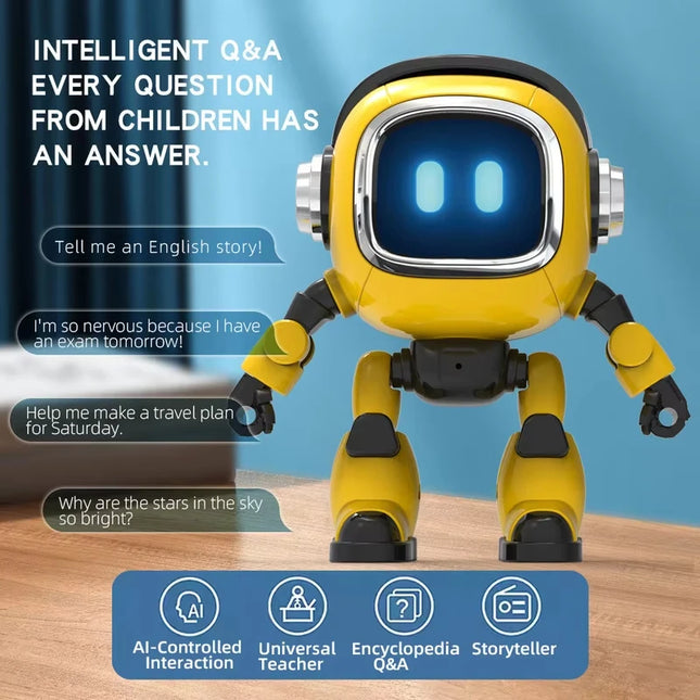 AI Robot Companion for Kids 2.4G Remote Control Electric Robot Easy Operation Home Education Travel Toy Gift