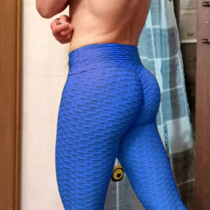Men Open Crotch Leggings with Hidden Zippers Amazing Elastic Skinny Tight Pants Woman Large High Waist Push Up Panties
