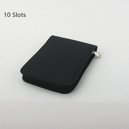 48 Slots Fountain Pen Case Pencil Case Pouch Bag Canvas Case for 10/24/ Pens Black, Blue, Gray