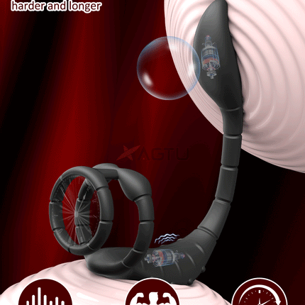 Vibrating Cock Ring Male Prostate Perineum Massager Vibrator Taint Stimulator Anal Butt Plug Sex Toys for Men Penis Ring