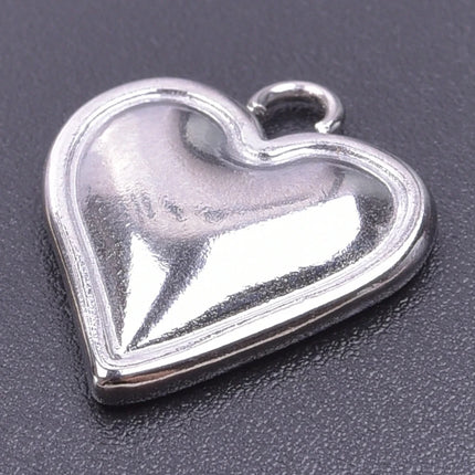 Elegant Love Breloques Stainless Steel Pendants For Jewelry Making Bulk Heart Charm Pendant 5pcs/Lot Materials To Make Bracelets