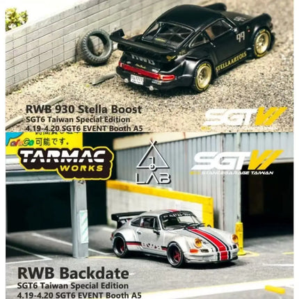 In Stock Tarmac Works 1:64 Porsche RWB Taiwan Expo Exclusive Die-Cast Car Model