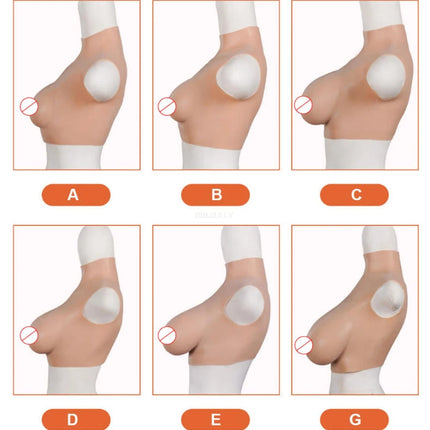 Artificial Silicone Fake Breast Boobs Forms Crossdresser for Female Women Crossdressing Cosplay Real Feeling Soft Neck Big Cup