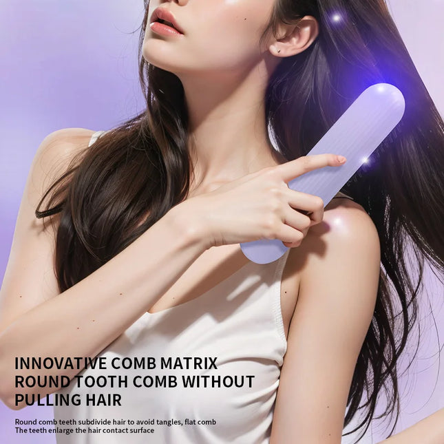 USB charging straight hair comb portable straightener 3-speed temperature control standby 60 minutes size 20CM