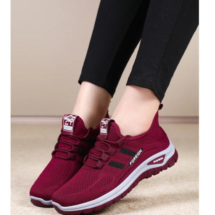 Women Casual Sports Shoes Breathable Lightweight Sneakers Anti-slip Flats Outdoor Running Walking Shoes Female Vulcanized Shoes