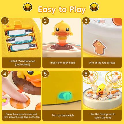 Games Educational Toys For 3+| Gifts For Girls Boys Game Board Games, Toddler Toys Duck Game For Kids 3-5, Jumping Bounce And Catch Family
