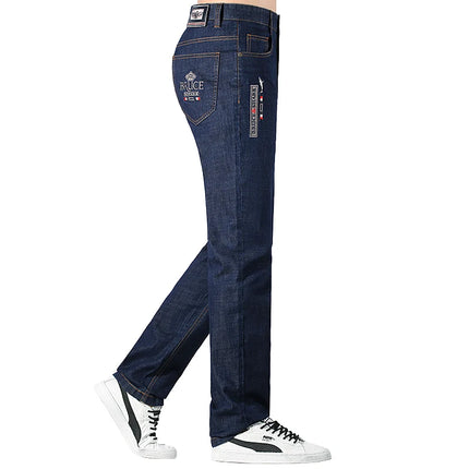 2024 Men's Summer Jeans Pants Bruce&Shark Long Jeans for Men Stretching Cotton Loose Casual Fashion Straight Leg  Big Size 42
