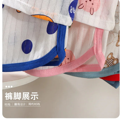 2025 New Kids Sleeveless Set Summer Cotton Girls' Shorts Pajamas Korean Style Boys' Tank Top Outfit Children Clothing Set