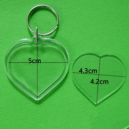 Photo Frame Keychian Acrylic Rectangle Insert Picture Frame Keyring Key Holder DIY Split Ring Gift for Women Ladies Girls