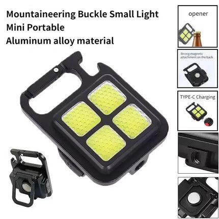 COB Flashlight LED Mini Protable Keychain Lamp High Bright Multifunctional Camping Lamp Outdoor Camping Torch Fishing Work Light