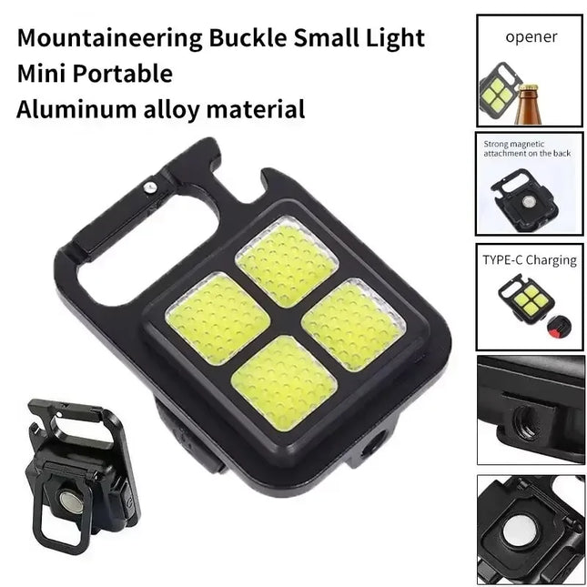 COB Flashlight LED Mini Protable Keychain Lamp High Bright Multifunctional Camping Lamp Outdoor Camping Torch Fishing Work Light