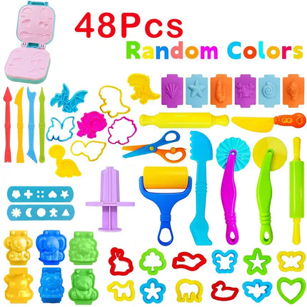 Kids Color Clay Dough Tool Set Animal Mold Play Dough Accessories DIY Plasticine Cutter Roller Press Educational Children Toys