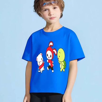 Kids Maizen JJ and Mikey T Shirt Boys 100% Cotton Cartoon Tee Girls YouTube YouTuber Printed Top Wish Asha Children Clothes