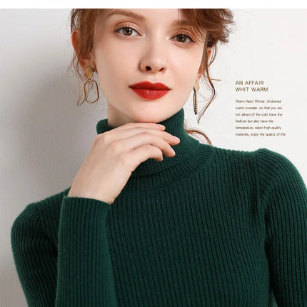 Heliar Women Fall Turtleneck Sweater Knitted Soft Pullovers Cashmere Jumpers Basic Soft Sweaters For Women 2024 Autumn Winter