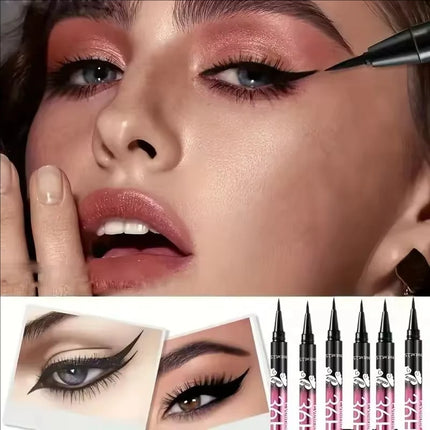 2/5/10pcs Black waterproof sweat-proof eyeliner pencil set, long-lasting and non-smudging beginners perfect gift for beginners