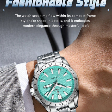 POEDAGAR Exquisite Fashion Men's Watches High Quality Waterproof Luminous Business Watch For Men Date Week Quartz Men's Wristwatch