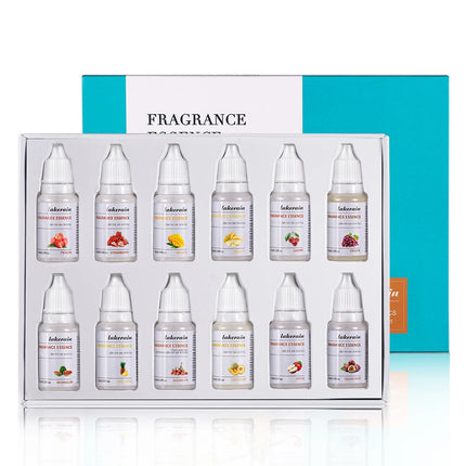 12PCS DIY Fragrance Flavor Vegan Natural Flavoring Oil Scents Essence Oil Drops Liquid Pigment Dyeing For Lip Gloss Diy Use